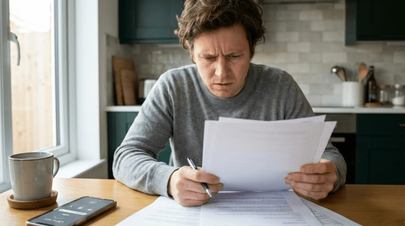 Personne examinant des documents juridiques