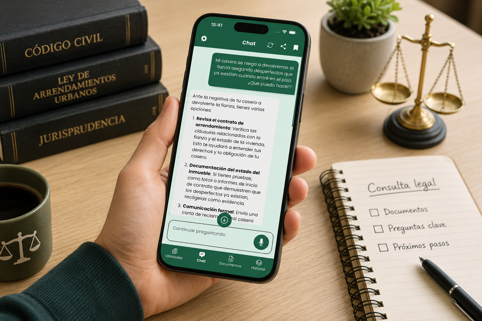 Personne organisant des informations pour une consultation juridique
