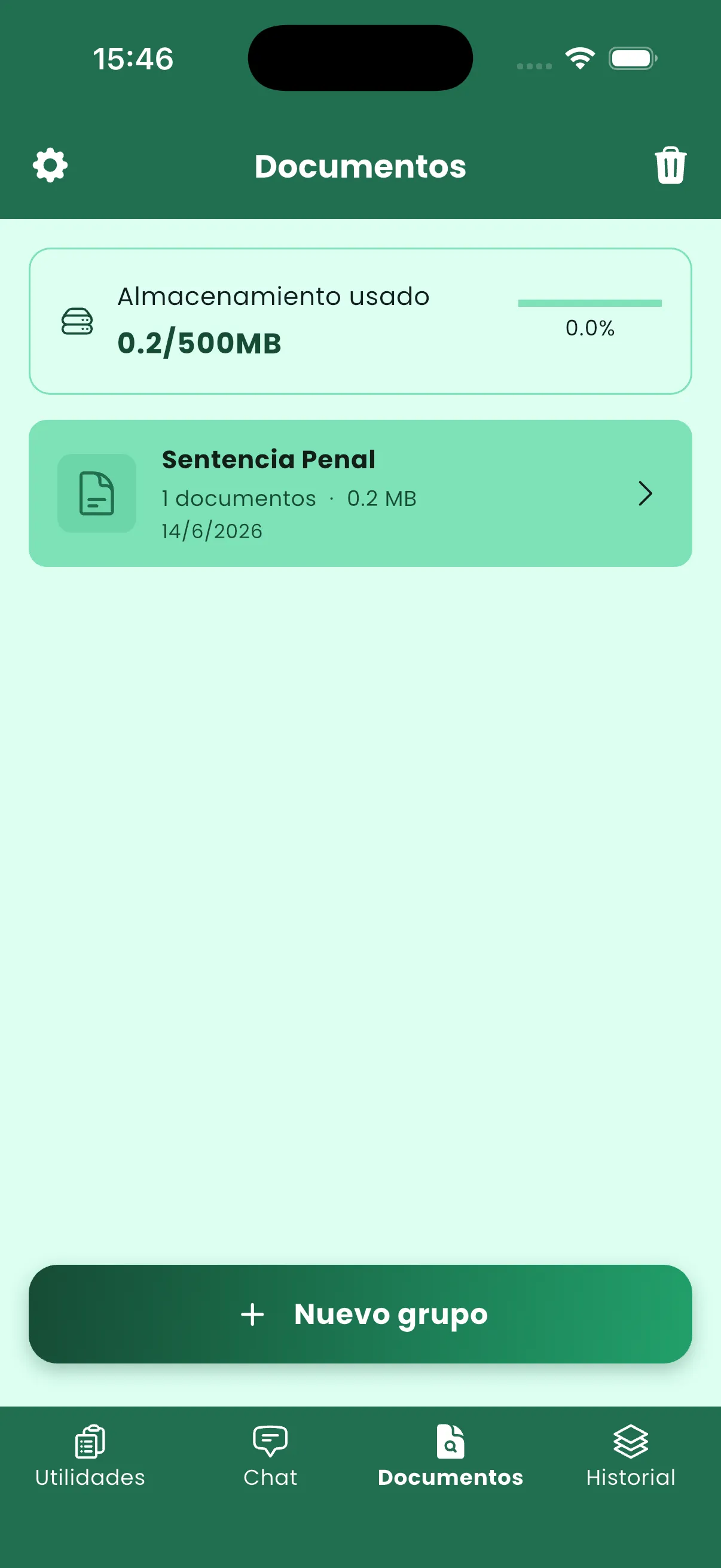 Captura 2 de la aplicación Asistente Legal IA