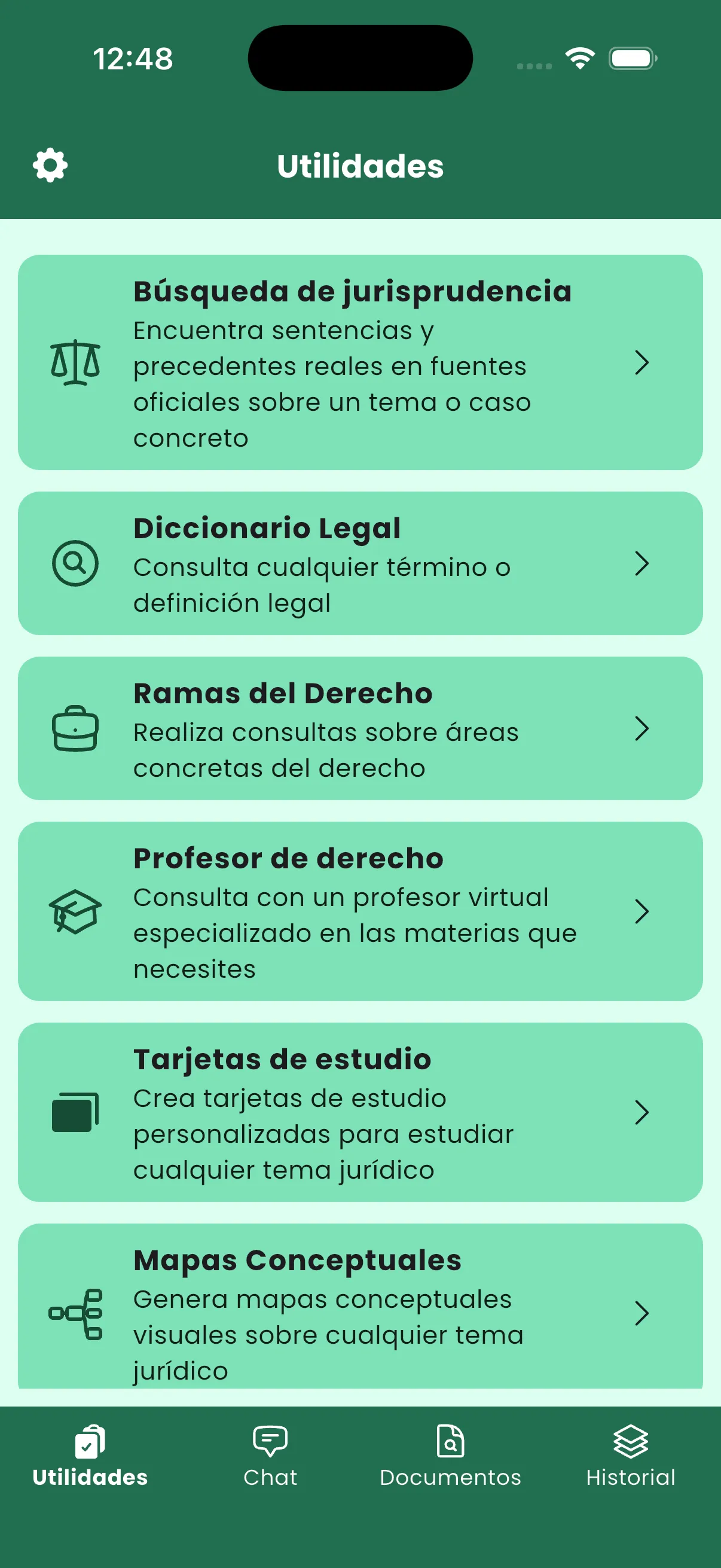 Captura 15 de la aplicación Asistente Legal IA