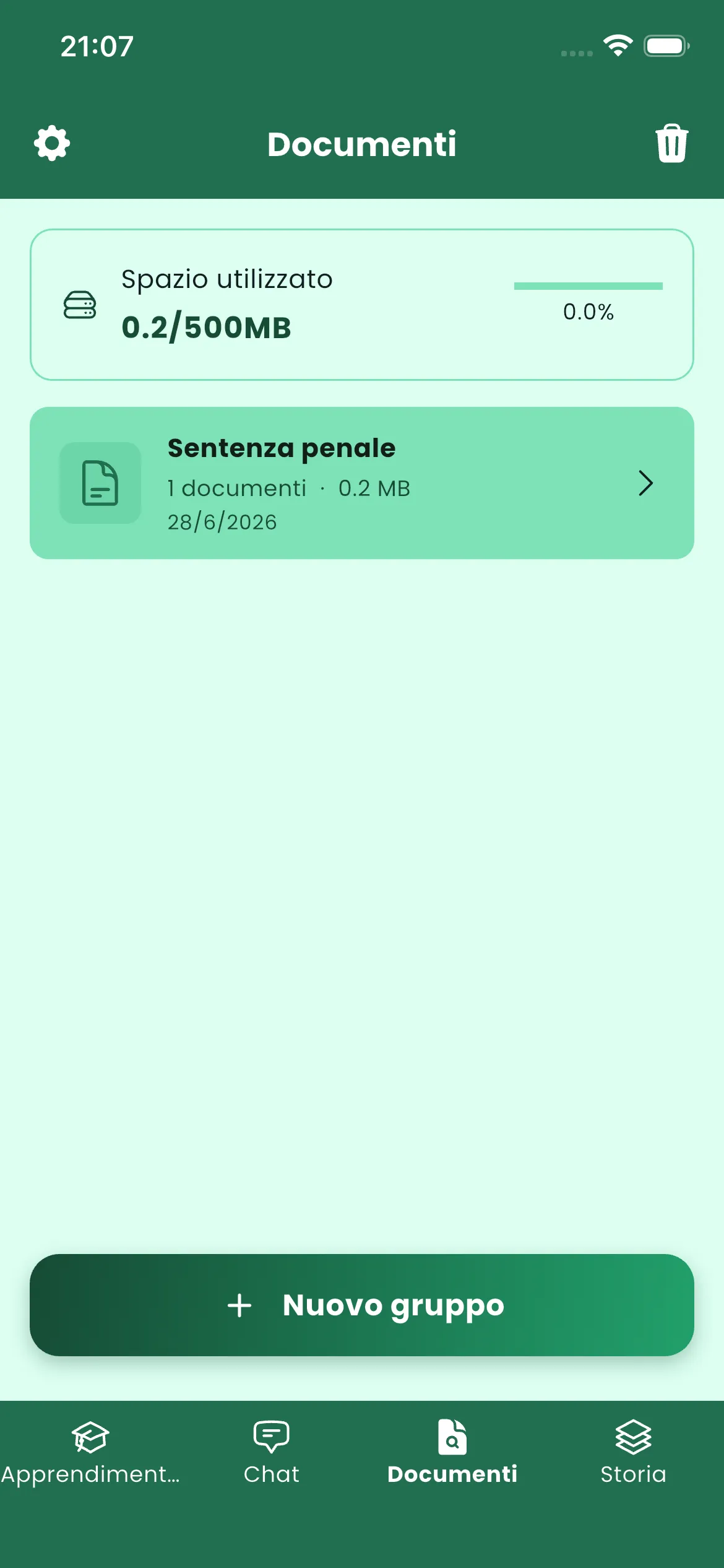 Schermata 2 dell’app Legal Assistant AI